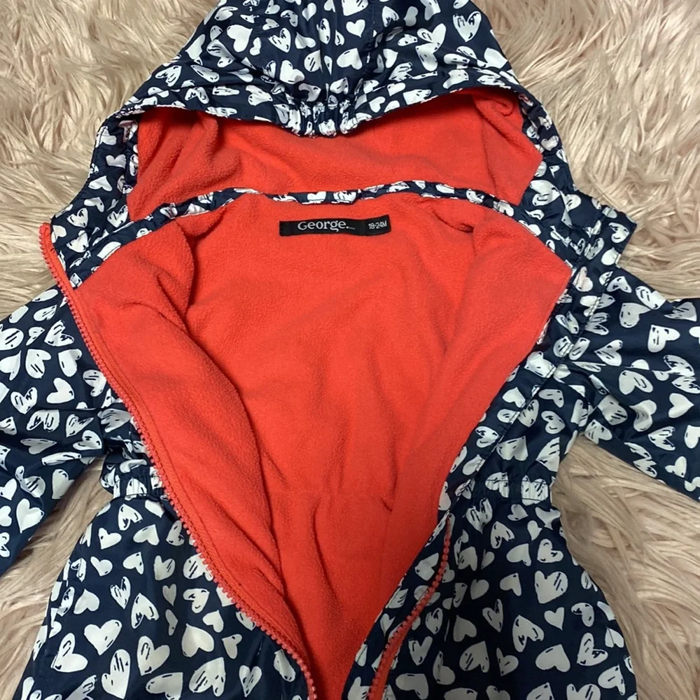 Girls Heart Spring/Fall Coat - Picture 4 of 6
